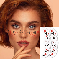 Luxe Festive Taches de Rousseur Visage Tatouage Autocollants Étanche Temporaire Étincelle Maquillage Sexy et À La Mode Papier Conception pour Les Fêtes