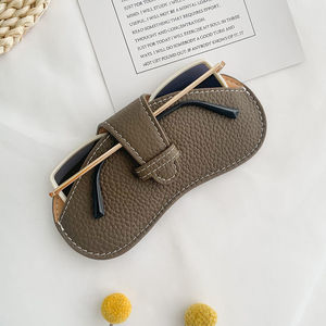 Étui à lunettes en cuir PU pochette à lunettes de soleil voyage Portable lunettes couverture hommes et femmes lunettes de soleil étui de protection - Product Image 4