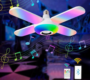 הוביל אור מתקפל גל להב מאוורר אורות הנורה חכמה 40w e26 e27 e27 ו-השן הכחול מרחוק - Product Image 5