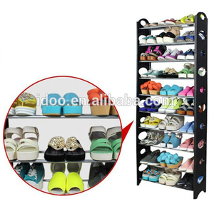 Tubes de fer Et Cadre En Plastique 10 Pneu Noir Étagère À Chaussures <span class=keywords><strong>50</strong></span> Paires - Product Image 4