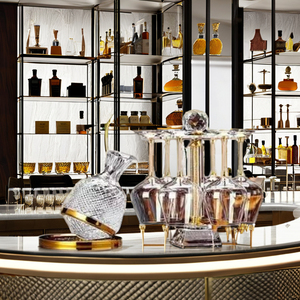 Cá Nhân 1500Ml Sáng Tạo Quay <span class=keywords><strong>Whisky</strong></span> Và Rượu Vang Decanter Pha Lê Thủy Tinh Quay Và Wobbling Tumbler Set - Product Image 6