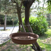 Hängender Vogel bad brunnen Solar betriebener Kolibri-Wasser brunnen Combo Set Vogel bades chale für Gartenhof Patio Rasen