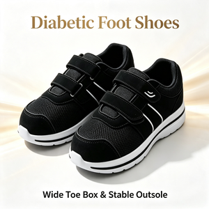 <span class=keywords><strong>Scarpe</strong></span> Diabetiche Traspiranti e Leggere, Facili da Indossare e Togliere, Suola in EVA Antiscivolo, Comode <span class=keywords><strong>Scarpe</strong></span> Piatte per la Cura del Piede Diabetico - Product Image 1