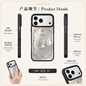 Funda Premium OEM Anticaída con Agarre Magnético, Elegante, de TPU y PC con Microfibra y Espejo para <span class=keywords><strong>iPhone</strong></span> 17 Pro Max 18 16, Cubierta para Maquillaje - Product Image 4