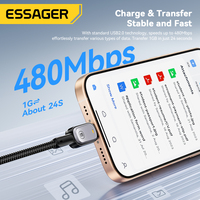 Kabel USB C ke USB C ESSAGER ES-X68 Seri 60W 100W