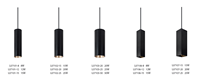 Laiton doré blanc noir couleur anneau lustre moderne lustre café restaurant cube design simple suspension cylindrique