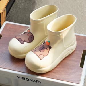 Botas de <span class=keywords><strong>lluvia</strong></span> EVA duraderas <span class=keywords><strong>para</strong></span> <span class=keywords><strong>mujer</strong></span>, botas bajas de dibujos animados de Carpincho, Botas de <span class=keywords><strong>lluvia</strong></span> impermeables antideslizantes resistentes al desgaste, zapatos de <span class=keywords><strong>lluvia</strong></span> - Product Image 5