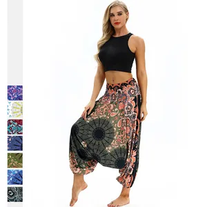 New Designs Printing Bloomers Loose Trousers Leg Ladies Casual Yoga Harem Pants For Women
