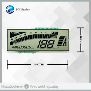 Pantalla LCD de segmento personalizado, precio de lote, pantalla LCD monocromática de 7 segmentos TN HTN fstn va