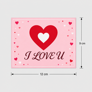 Tarjeta de felicitación plegable 3D con forma de corazón rosa, tarjeta de carta de amor, regalo de arte en papel impreso personalizado - Product Image 3
