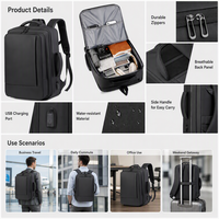 Sac à dos promotionnel multifonctionnel pour ordinateur de bureau Nouveau cuir imperméable avec port de charge extensible