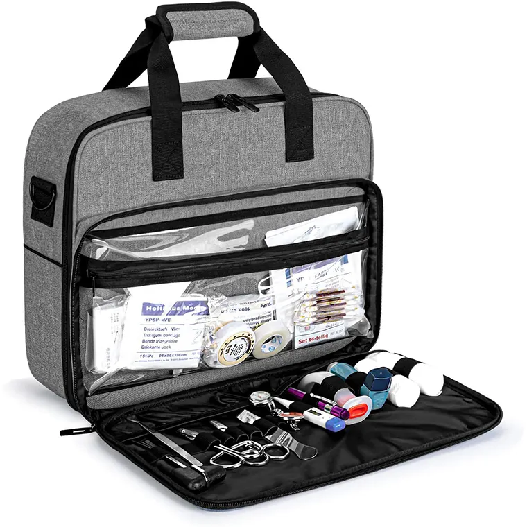 Portable OEM Emergency First Aid Kit Bag Medical Supplies Bag Nurses Home Health Nursing Bags