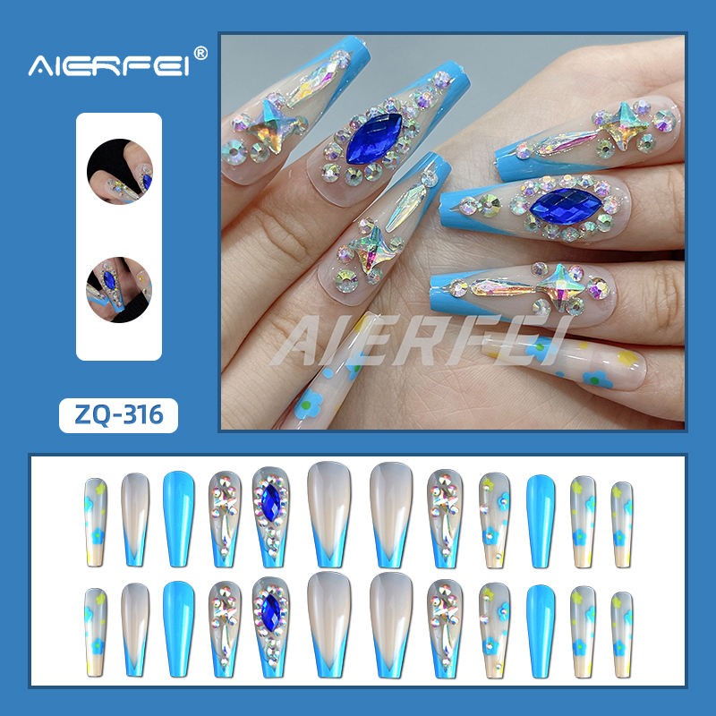 2023 New Arrival ABS False Nails 24 Pcs Fashion Design Press on Nails Acrylic