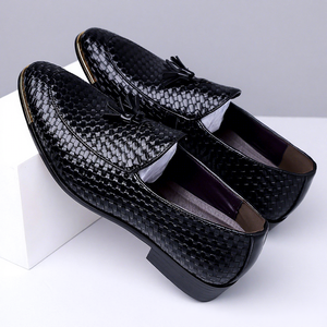 Chaussures Su Le Fu de style britannique, grande taille, pour bureau <span class=keywords><strong>et</strong></span> occasions formelles ou décontractées, avec empeigne tissée, modèle à enfiler, style homme - Product Image 3