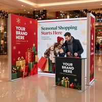 Affichage en tissu rétroéclairé, impression par sublimation, boîte lumineuse autoportante personnalisée pour les événements publicitaires