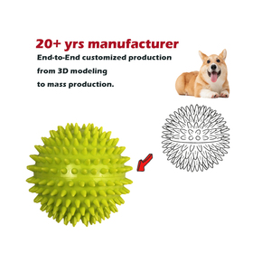 Custom Logo Spike <b>Ball</b> Durable TPR Spiked <b>Dog</b> Chew <b>Ball</b> Interactive Pet Toy for Aggressive Chewers Fetch Games Premium Pet Toys - Product Image 2