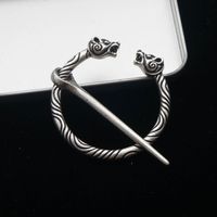 Broche en métal tête de tigre Viking pour femmes et hommes, boucle de cape, accessoires vestimentaires, cadeau