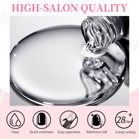 BORN PRETTY PRO Fabricant Gel Constructeur d'Ongles BIAB Multicolore Fin 15ml Auto-Nivelant Gel d'Extension Liquide BIAB en Bouteille