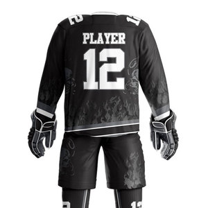 Uniforme de hockey sur glace professionnel, vente en gros, sur mesure, short d'équipe, respirant, anti-humidité, 100% polyester, haute qualité, meilleur choix - Product Image 6