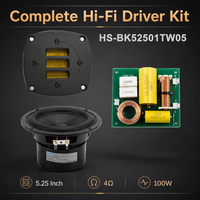 Samtronic Hi-Fi Audio Speaker Frequency Divider Crossover Plus Driver Woofer Midrange 5.25 Inci dan Tweeter AMT 3 Inci
