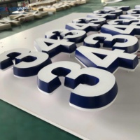 Enseignes lumineuses 3D LED en acrylique personnalisées (frontlit et backlit) pour la publicité et la décoration de bâtiments