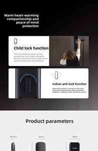 Bosch id60c Thông Minh Kỹ thuật số Khóa vân tay mật khẩu chống trộm thẻ từ khóa đám mây lưu trữ dữ liệu cho gỗ Kết nối Wifi - Product Image 6