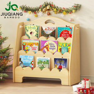 Étagère à livres pour tout-petits JQ, organisateur de jouets et <span class=keywords><strong>rangement</strong></span>, bibliothèque en bois Montessori à 3 niveaux pour enfants - Product Image 1