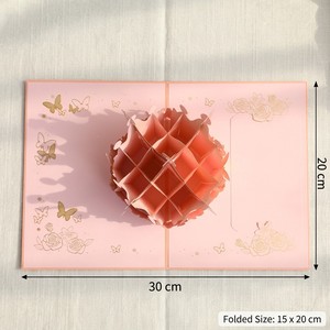 Carte de vœux 3D pop-up originale ZS-PC0058 avec enveloppe, pour les fêtes, la fête des mères, les anniversaires, papeterie pour la vente en ligne - Product Image 3