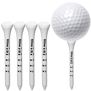 Bán buôn yyh GTB-1 thân thiện với môi Golf Tees 100 miếng gỗ rắn in bóng <span class=keywords><strong>Tee</strong></span> hộp & đánh dấu Trắng 83mm/69mm - Product Image 5
