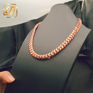 สร้อยคอฮิปฮอปแบบ Cuban Link เงินแท้ 925 ประดับเพชร Moissanite VVS ขนาด 12 มม. สไตล์ Iced Out - Product Image 2