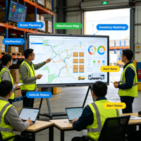 Tableau blanc interactif multi-touch 20 points 4K LED à double système 65/75/86 pouces, format personnalisé OEM ODM, tableau numérique intelligent
