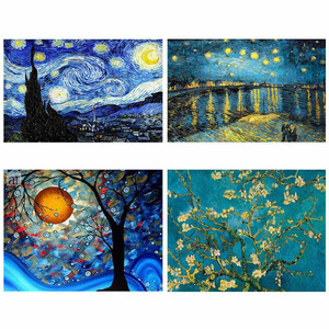 Peinture à l'huile moderne 2026, art mural classique, <span class=keywords><strong>paysage</strong></span> <span class=keywords><strong>Van</strong></span> <span class=keywords><strong>Gogh</strong></span>, peinture diamantée peinte à la main pour décoration intérieure, salon, maison - Product Image 3