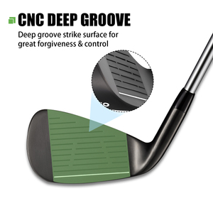 MAZEL Golf Club Fers à manche en acier pour gaucher de nombreuses tailles au choix (1 # -- PW #) - Product Image 2