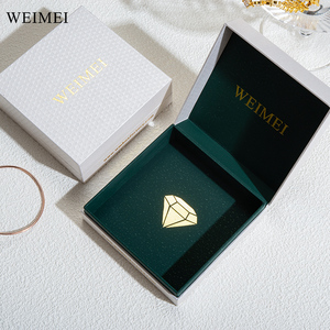 Luxury Custom Logo Cardboard Paper Jewelry Gift Box Packaging for <b>Ring</b> Earring Necklace Bracelet - Product Image 1