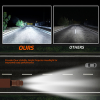 Feux avant LED noirs pour Peterbilt 579 2021+ de qualité supérieure, disponibles en 6-24VDC, avec clignotants avant LED et feux de position.