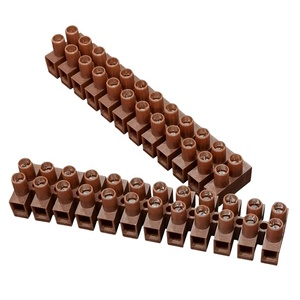 22-12 Awg Huicong 230TH Brownish Red <b>Terminal</b> Block 12 Pole Screw Connection For Electrical Wiring - Product Image 4