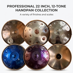 Tambor Handpan de Acero Inoxidable de 22 Pulgadas, 12 Notas, Escala D Kurd, para Sanación Sonora y Meditación, Fabricante OEM ODM Profesional - Product Image 2