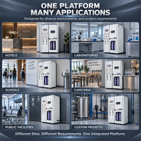 Station d'eau RO intelligente Total Solution Elite 1.0T/H avec distributeur de glace pour hôtels et complexes haut de gamme