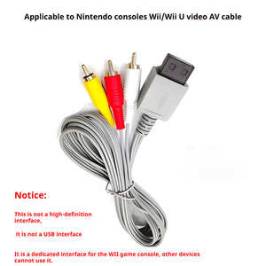 Câble audio-vidéo Tideseer 1,8 m pour <span class=keywords><strong>Wii</strong></span>/WiiU vers TV (RCA) gris PVC - Product Image 3