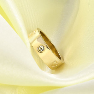 Heart Shaped <b>Couple</b> <b>Rings</b> 4mm 6mm Bezel Set Crystal Unisex Engagement Jewelry Fashion <b>Ring</b> - Product Image 3