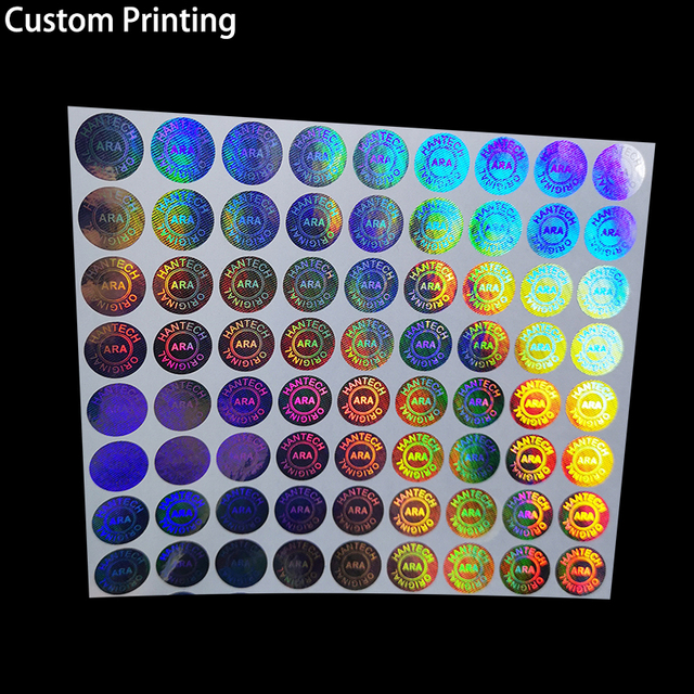 Custom Print 3d Advertising Tote Bag Mobile Phone LED Drug Medicine Cosmetics Security Thread Laserabel Hologram Label Sticker