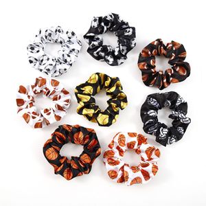 Caliente satén fútbol baloncesto grande Scrunchie Softball Rugby impreso Scrunchies mujeres pelo Scrunchies al por mayor - Product Image 1