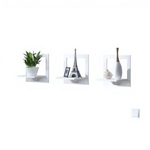 Étagère de rangement décorative à double niveau en plastique et support pour plantes et fleurs pour salle de bain, salon, chambre, balcon - Product Image 1