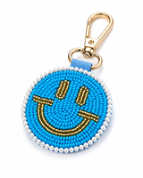 Llavero de Cuentas con Cara Sonriente Hecho a Mano Sstringz, Accesorio Creativo y Colorido para Bolsos de Moda, Mochilas de Viaje y Regalos