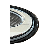 Nuevo Emblema Q50 Q50S 2014-2017 con Luces LED RGB Fluidas, de Clip, Ajuste Universal para Faros Delanteros de Coche, con Diseño de Panal de Abeja de Carbono Forjado