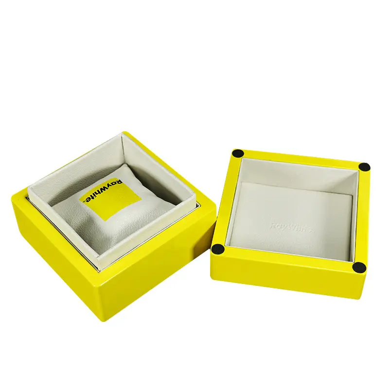Watch Box Jewelry Gift Packaging Box MDF Wooden Luxury Custom Yellow boxes for packiging 350pcs cartier pandora charms