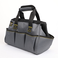 Sac à outils personnalisé de 12 pouces avec 14 poches et bandoulière, sac de transport portable pour électricien, charpentier, constructeur