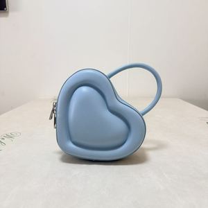 Bolso Mini Portátil de PU con Forma de Corazón, Adorno de Cereza, Correa para Hombro, Cierre de Solapa de 7 Pulgadas, Cierre de Cremallera, Estilo Coreano, para Regalo - Product Image 6