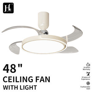 Remote Control Retractable Folding Blade Invisible Modern <b>Led</b> 36 Inch <b>Ceiling</b> <b>Fan</b> with Light for Living Room - Product Image 5