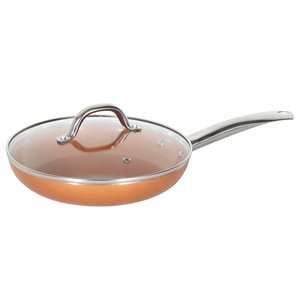 Sartén con recubrimiento cerámico <span class=keywords><strong>de</strong></span> <span class=keywords><strong>cobre</strong></span> prensado, 32cm, <span class=keywords><strong>wok</strong></span>, con tapa, precio <span class=keywords><strong>de</strong></span> fábrica - Product Image 2